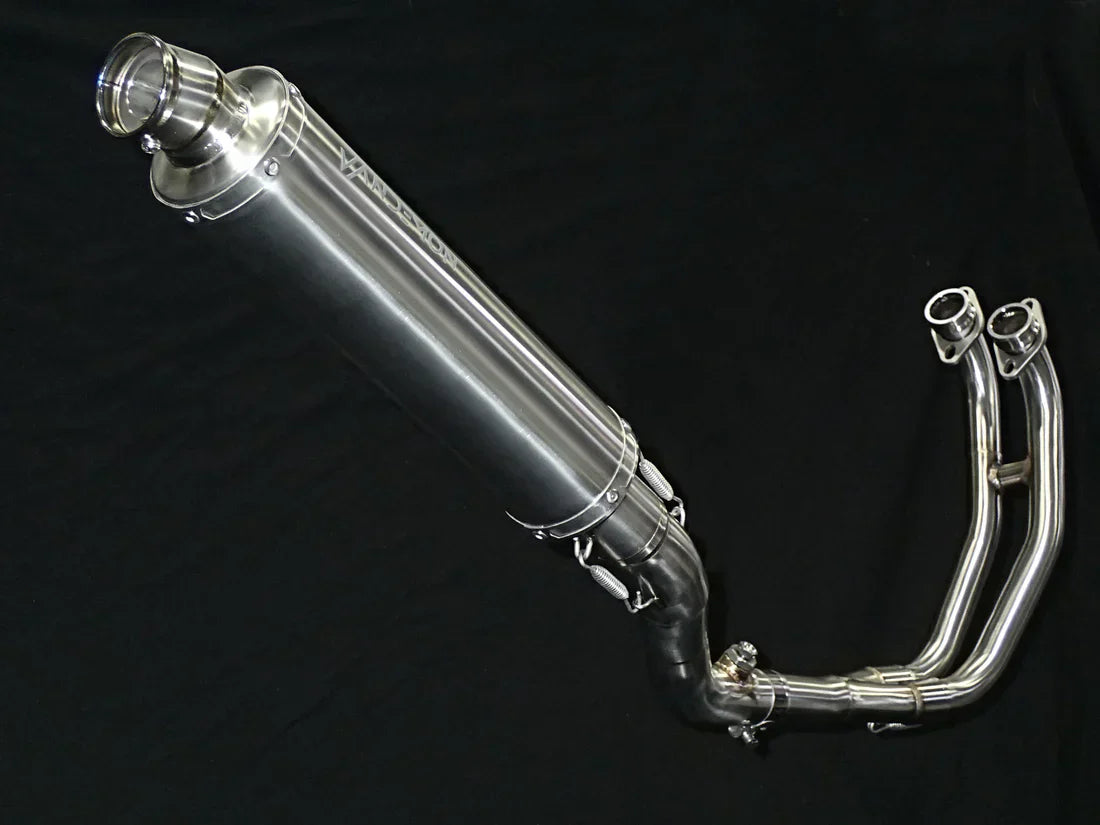Vandemon  Yamaha YZF-R3 MT-03 YZF-R25 Vandemon Stainless Steel Headers, Titanium Muffler YAMAR300EXHSSBRA VA-83
