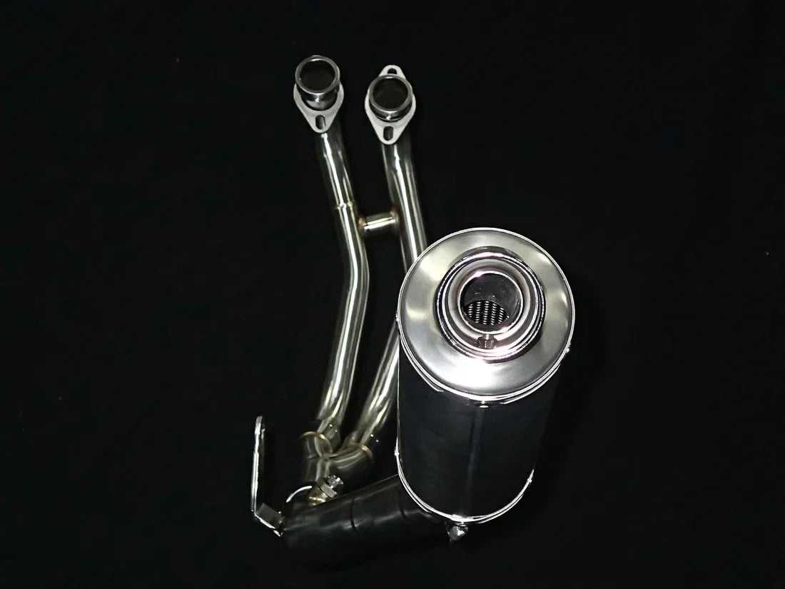 Vandemon  Yamaha YZF-R3 MT-03 YZF-R25 Vandemon Stainless Steel Headers, Titanium Muffler YAMAR300EXHSSBRA VA-83