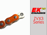 IN STOCK EK 525 ZVX3 - Orange Sportbike Chain - 120 Links 525ZVX3-120AO