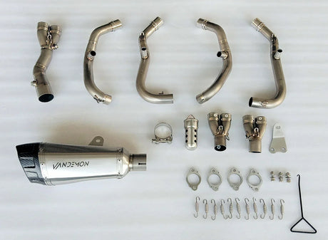 Vandemon Titanium Low Mount Exhaust System  ZX4R-ZX4RR  2023- 2025 KAWAZX4RTILMEXHA VA-76