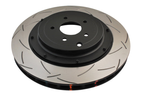 DBA 09+ Nissan GTR R-35 Rear Slotted 5000 Series 2 Piece Rotor Assembled w/ Black Hat 52321BLKS