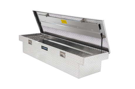 Lund 67-99 Chevy CK Ultima Single Lid Crossover Tool Box - Brite 9100