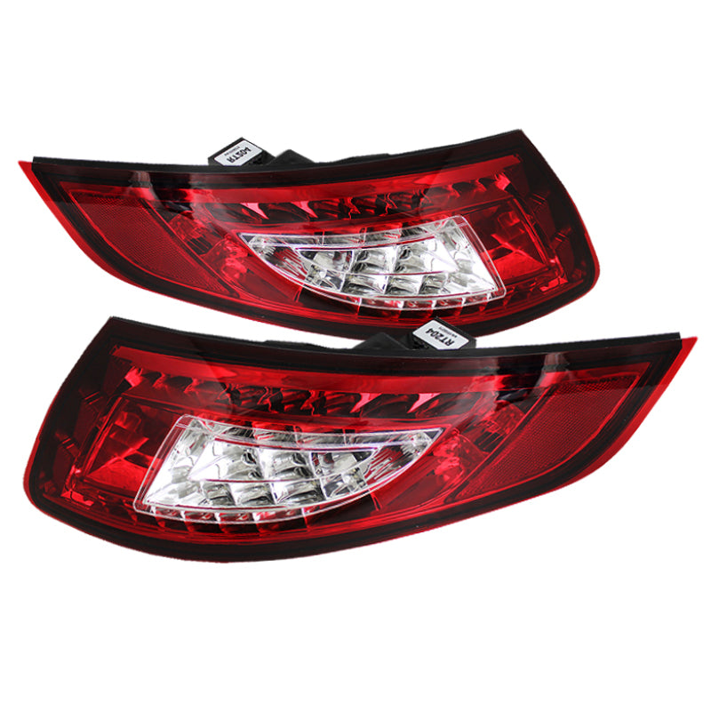 Spyder Porsche 997 05-08 LED Tail Lights Red Clear ALT-YD-P99705-LED-RC 5037978