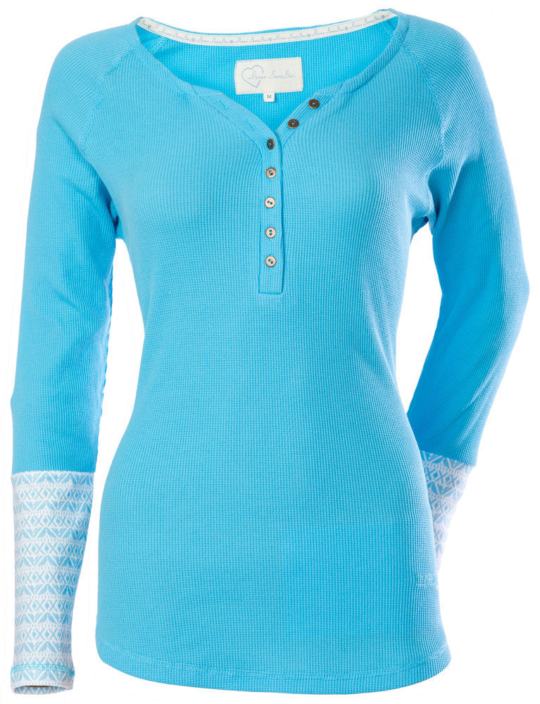 DSG Henley Thermal Artic Sm Blue 97408