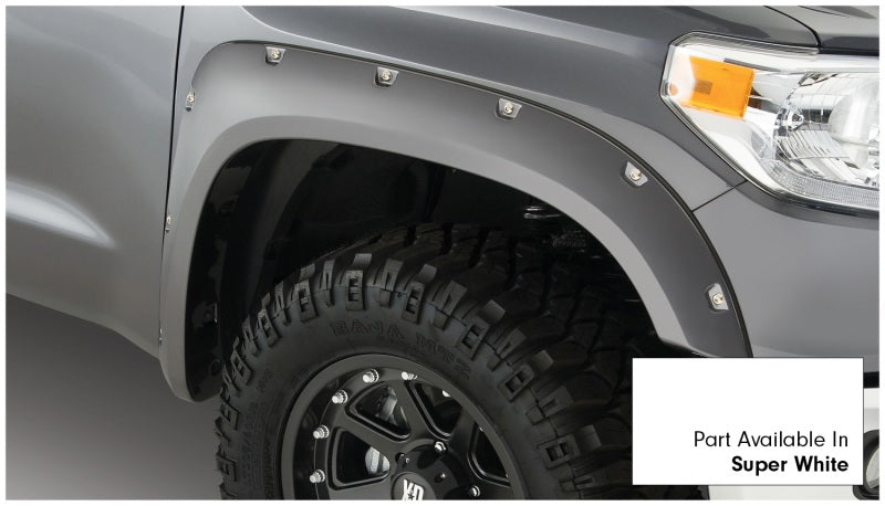Bushwacker 16-18 Toyota Tundra Fleetside Pocket Style Flares 4pc 66.7/78.7/97.6in Bed - Super White 30918-13