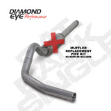 Diamond Eye KIT 4in CB MFLR RPLCMENT PIPE SGL AL: 94-97 FORD 7.3L F250/F350 PWRSTROKE K4310A-RP