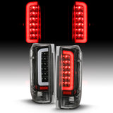 ANZO 1987-1996 Ford F-150 LED Taillights Black Housing Clear Lens (Pair) 311350