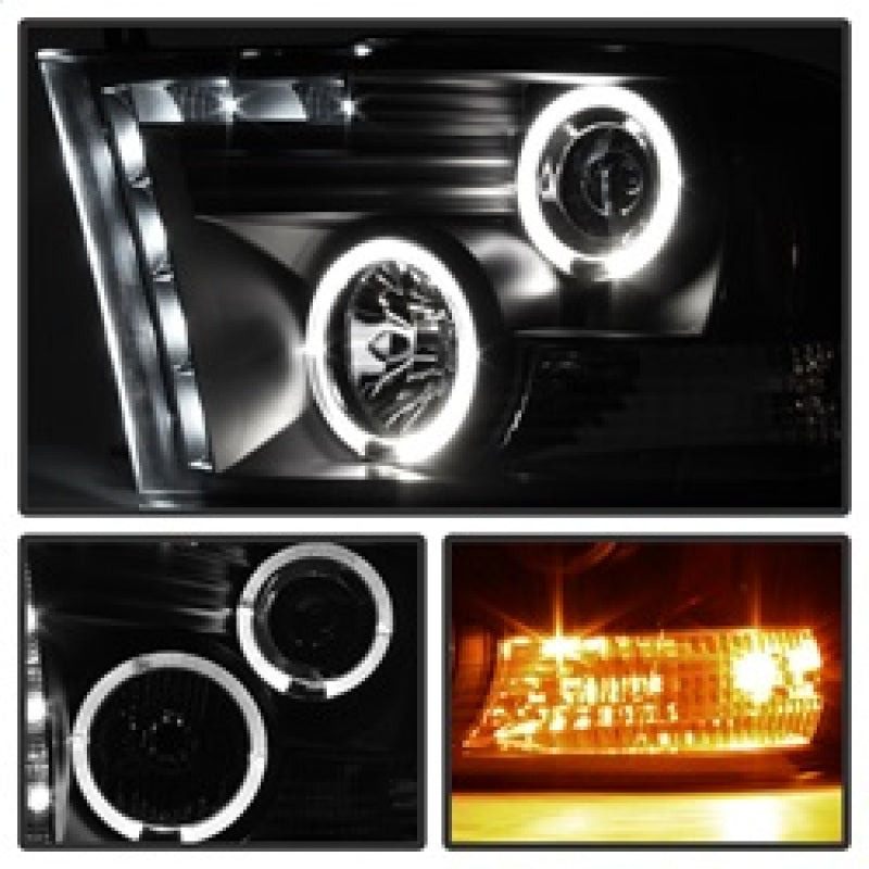 Spyder Dodge Ram 1500 09-14 10-14 Projector Headlights Halogen- LED Halo LED - Blk PRO-YD-DR09-HL-BK 5010032
