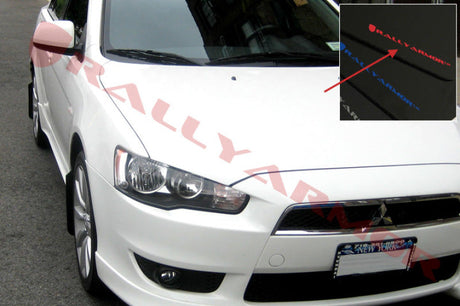 Rally Armor 07-17 Mitsubishi Lancer Black UR Mud Flap w/ Red Logo MF8-UR-BLK/RD
