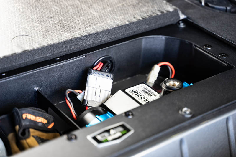 DV8 Offroad 21-23 Ford Bronco (Exc. Bronco Raptor) Air Compressor Mount & Storage Box CMBR-01