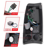 ANZO 1999-2007 Chevrolet Silverado 1500 LED Taillights Red/Clear 311010