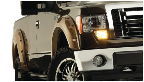 Bushwacker 09-14 Ford F-150 Styleside Max Pocket Style Flares 4pc 67.0/78.8/97.4in Bed - Black 20927-02