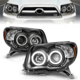ANZO 2006-2009 Toyota 4Runner Projector Headlights w/ Halo Black 111320