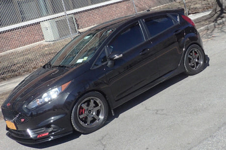 Rally Armor 13-19 USDM Ford Fiesta ST Black UR Mud Flap w/ White Logo MF29-UR-BLK/WH