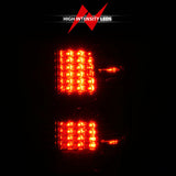 ANZO 15-19 Chevy Silverado 2500HD/3500HD (Factory Halogen Only) LED Tail Lights Smoke w/Clear Lens 311424