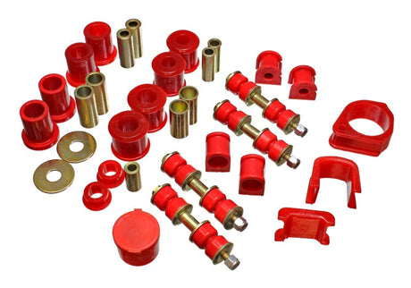 Energy Suspension 97-01 Ford Escort/ZX2 Red Hyper-flex Master Bushing Set 4.18117R