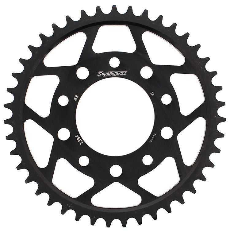 SUPERSPROX Rear Sprocket Steel 43t-530 Blk Hon/Tri RFE-1334-43-BLK