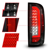 ANZO 15-21 GMC Canyon Full LED Taillights w/ Red Lightbar Black Housing/Clear Lens 311434