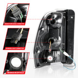 ANZO 2002-2009 Chevrolet Trailblazer LED Tail Lights w/ Light Bar Black Housing Clear Lens 311371