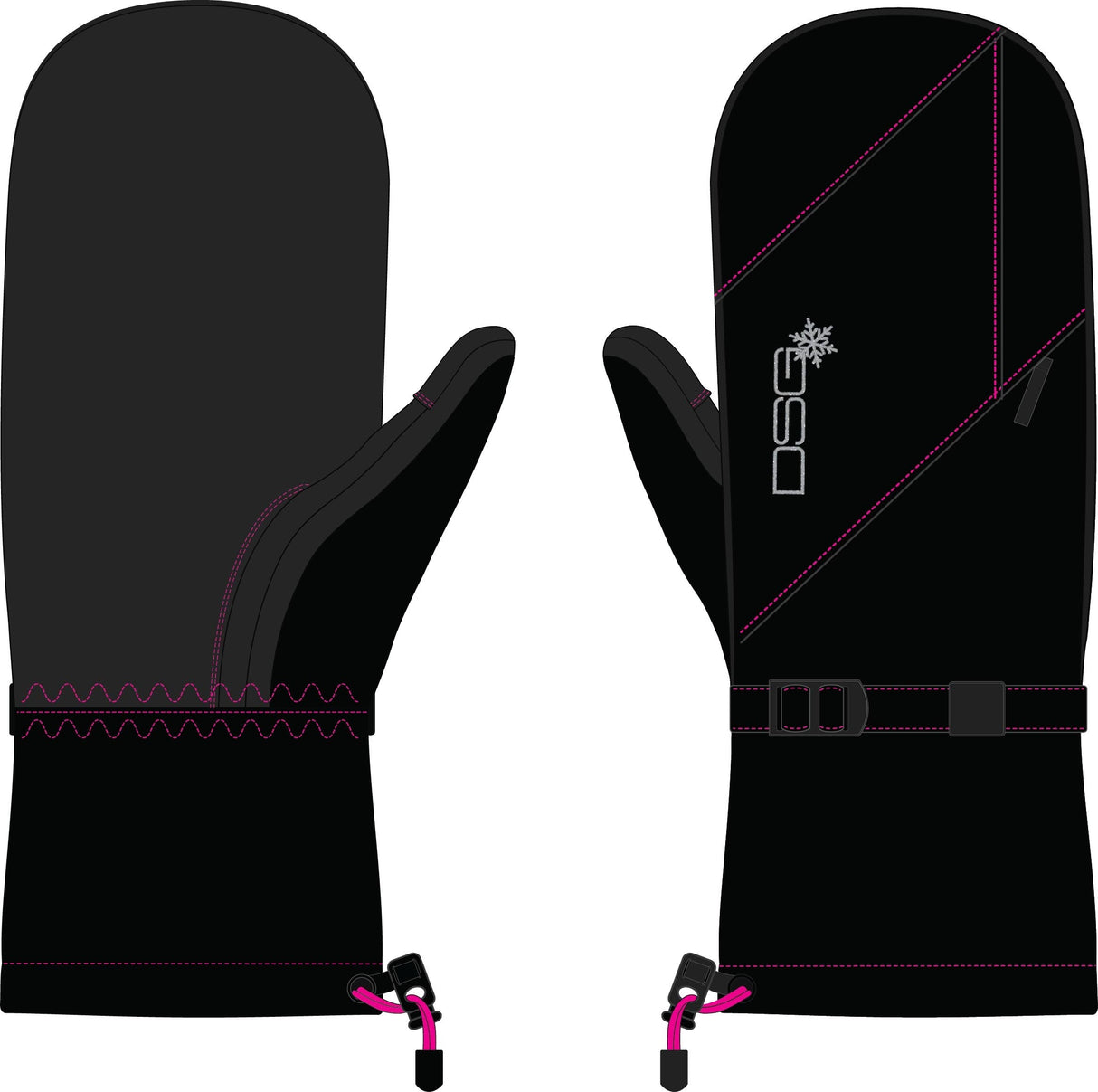 DSG Trail Mittens Black Sm 98950