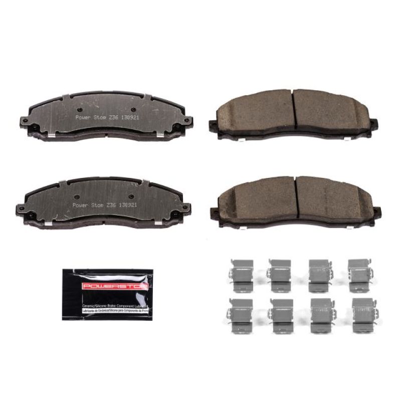 Power Stop 13-19 Ford F-250 Super Duty Rear Z36 Truck & Tow Brake Pads w/Hardware Z36-1691