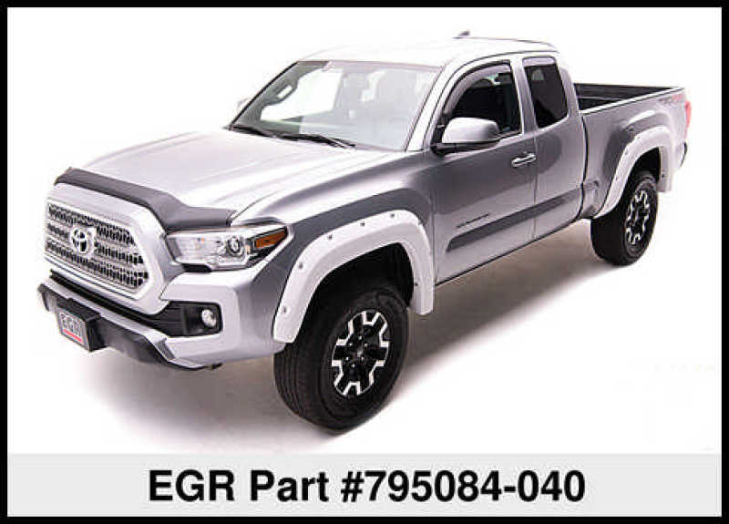 EGR 16+ Toyota Tacoma w/Mudflap Bolt-On Look Color Match Fender Flares - Set - Super White 795084-040