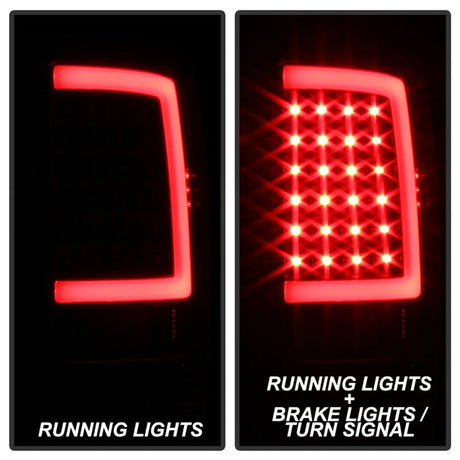 xTune 13-18 Dodge Ram 1500 LED Tail Lights - Black (ALT-ON-DRAM13V2-LBLED-BK) 9041013