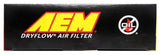 AEM Dryflow Air Filter for 07-16 Audi A4 1.8L TFSI 28-20945