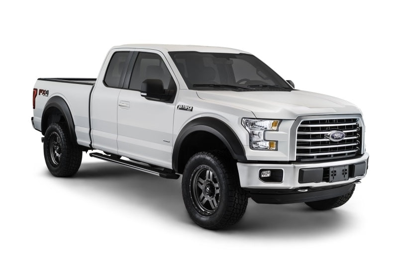 Bushwacker 15-17 Ford F-150 Styleside Extend-A-Fender Style Flares 4pc 67.1/78.9/97.6in Bed - Black 20936-02