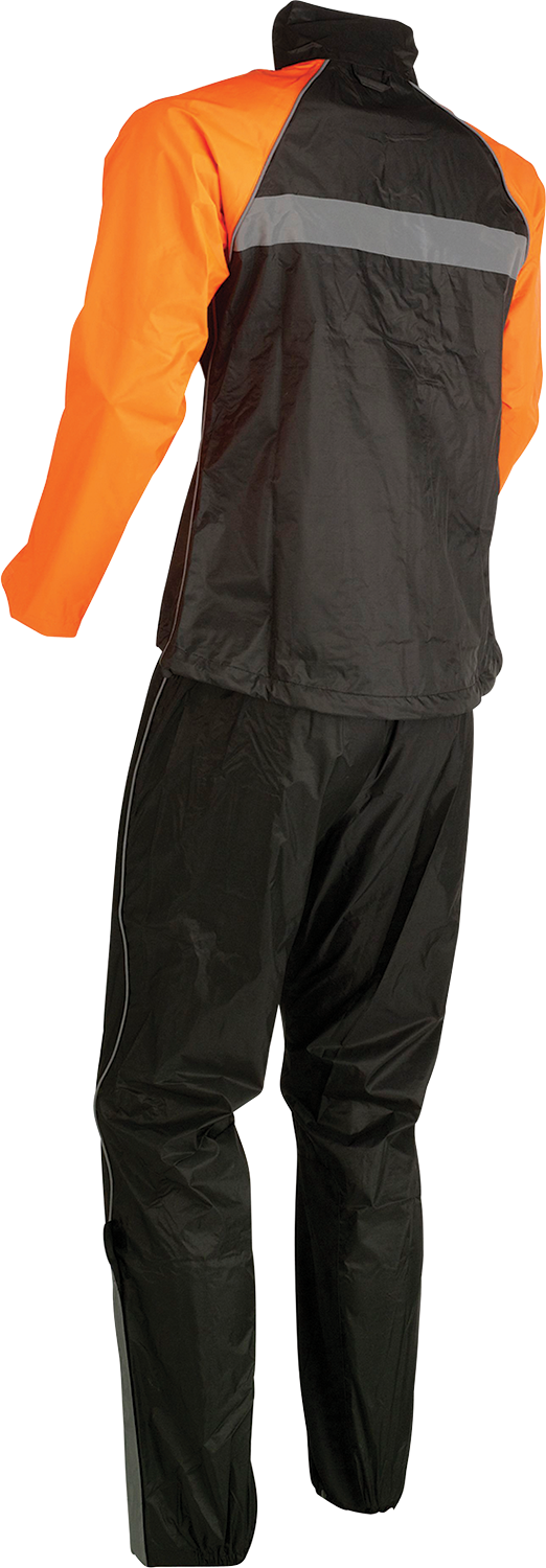 Z1R Women's 2-Piece Rainsuit - Black/Orange - XL 2853-0037