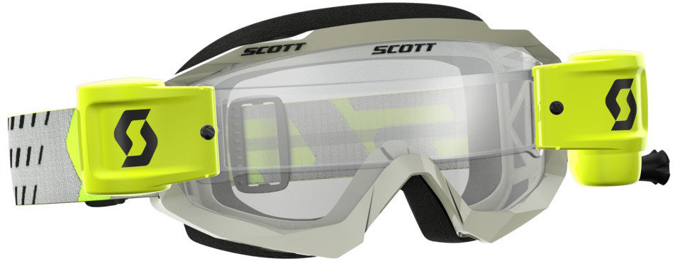 SCOTT Hustle Mx Wfs Goggle Grey/Yellow W/Clear Lens 262593-1120113