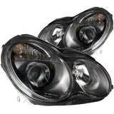 ANZO 2001-2007 Mercedes Benz C Class W203 Projector Headlights Black 121079