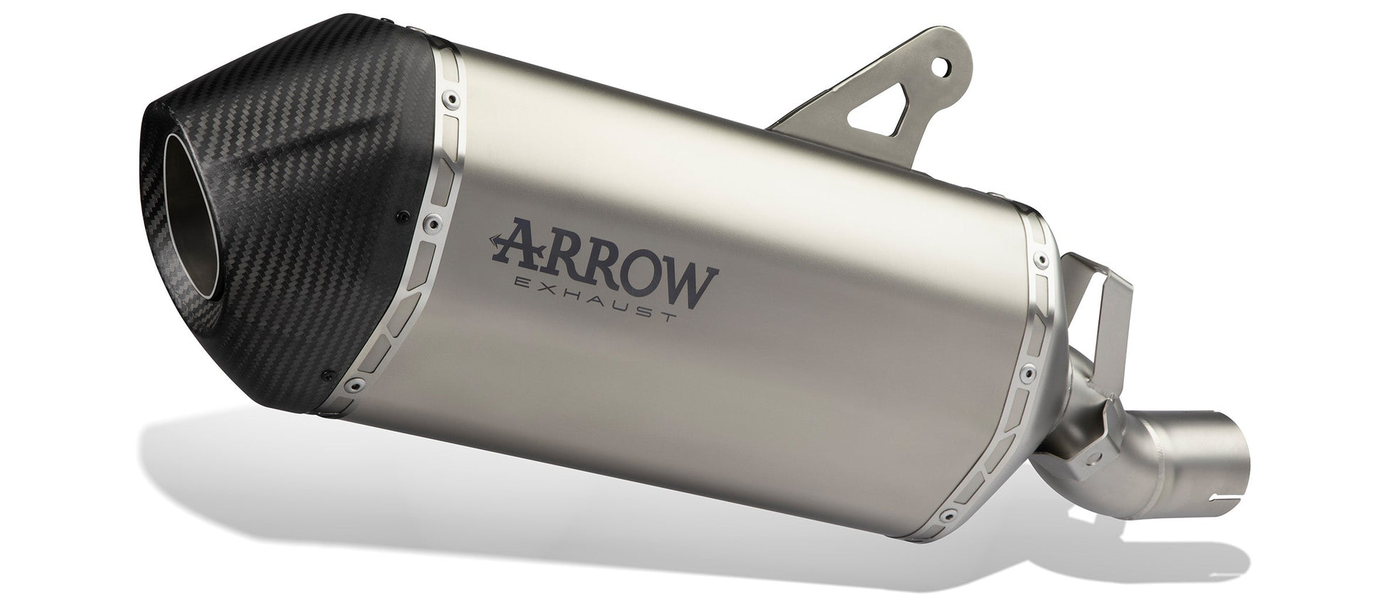 Arrow Honda Nt 1100'22 Homol. Dark Titanium So Nora Silencer With Carbon Endcap And Wel Ded Link Pipe  72509skn