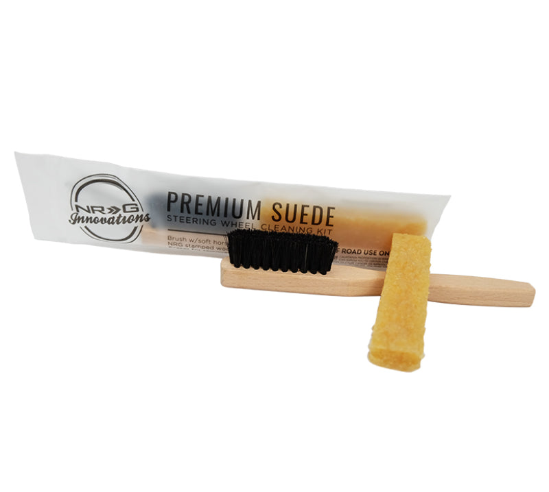 NRG Suede Steering Wheel Cleaning Kit- Including Eraser and Horse Brush SCK-001