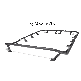 Go Rhino SRM300 Tri-Rail Kit (For 40x40in. Rack) - Tex. Blk (Rails ONLY - Req. Platform)