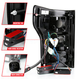 ANZO 18-19 Ford F-150 LED Taillight Black Housing Clear Lens Red Light Bar W/Sequential 311314