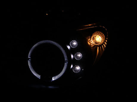 ANZO 2002-2003 Subaru Impreza Projector Headlights w/ Halo Black 121436