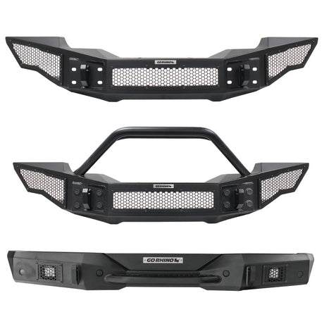Go Rhino 07-20 Jeep Wrangler JL/JLU/JK/JKU/Gladiator JT Rockline Full Width Bumper w/ Overrider 331201T