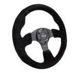NRG Reinforced Steering Wheel (320mm) Suede w/Black Stitch RST-012S