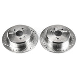 Power Stop 95-99 Toyota Celica Rear Evolution Drilled & Slotted Rotors - Pair JBR792XPR