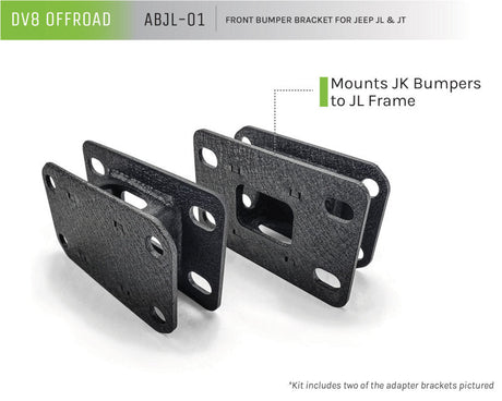 DV8 Offroad Jeep JK to Jeep JL Front Bumper Adapter Bracket ABJL-01