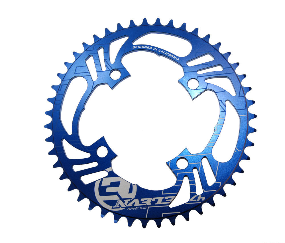 ELEVN 4-Bolt Flow Chainring Blue 36t ELCRF436BLBL