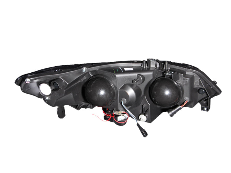 ANZO 2006-2011 Honda Civic Projector Headlights w/ Halo Black (CCFL) 121062