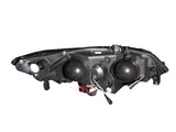 ANZO 2006-2011 Honda Civic Projector Headlights w/ Halo Black (CCFL) 121062