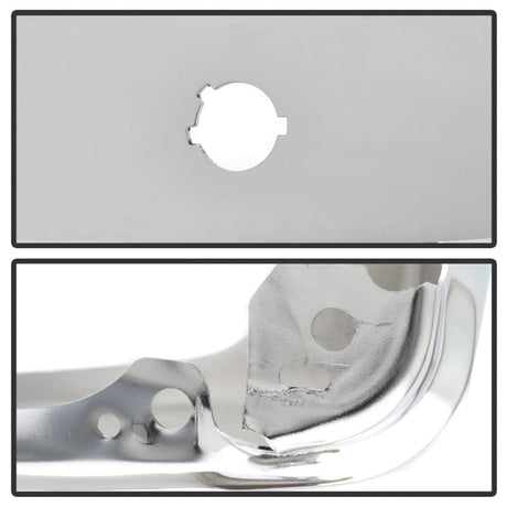 XTune 17-19 Ford F250/ F350 Rear Left Bumper Cap End w/ Sensor Hole - Chrome RB-FF25017-BEWS-L 9048999