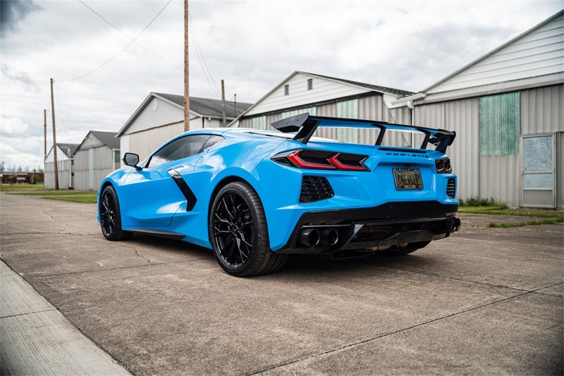 Corsa 20-23 Chevrolet Corvette C8 RWD 3in Xtreme Cat-Back Exhaust w/4.5in Carbon Fiber Black PVD Tip 21102CFBLK