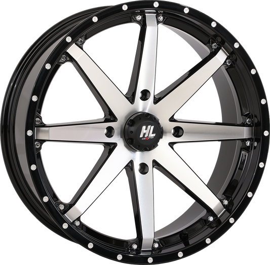 HIGH LIFTER Wheel - HL10 - Front/Rear - Gloss Black w/Machined - 20x7 - 4/137 - 4+3 (+10 mm) 20HL10-1137