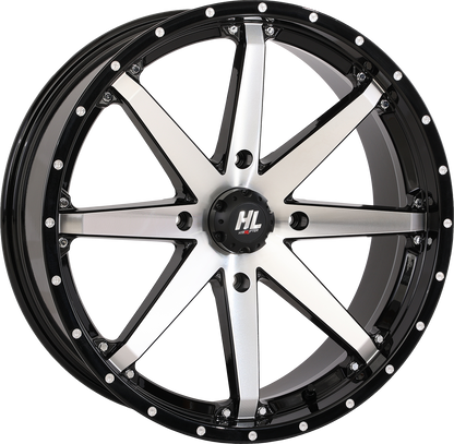 HIGH LIFTER Wheel - HL10 - Front/Rear - Gloss Black w/Machined - 20x7 - 4/137 - 4+3 (+10 mm) 20HL10-1137