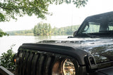 Bushwacker 18-19 Jeep Wrangler Rubicon/Sport//Unlimited/Sport S Hood Stone Guard- Black 14093