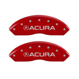 MGP 4 Caliper Covers Engraved Front Acura Engraved Rear TLX Red finish silver ch 39018STLXRD